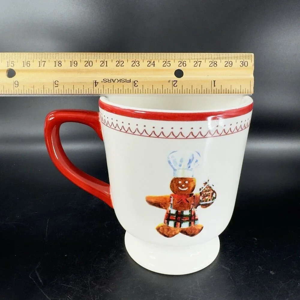 Williams Sonoma Gingerbread‎ Chef Ceramic Mug Cup Ceramic Christmas Icons Mug